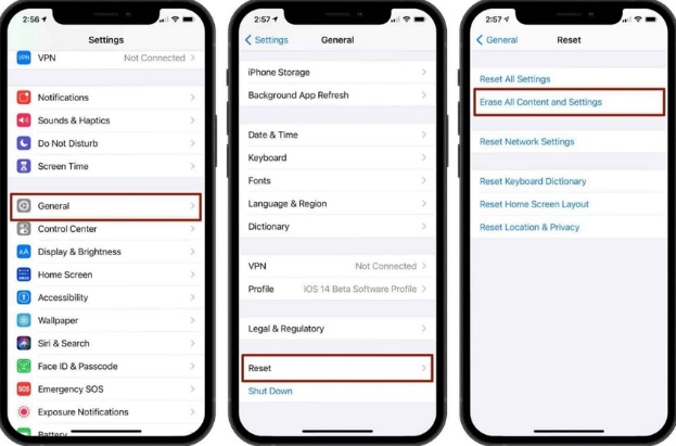 factory reset ios devices