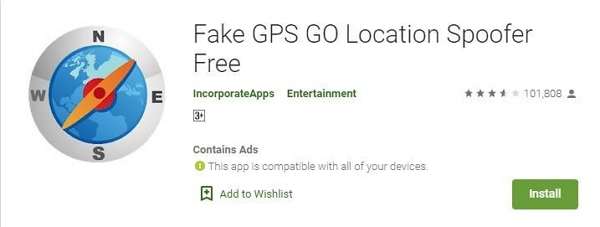 fake gps go location spoofer freeのダウンロード