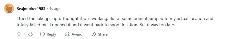 fake gps location app user review