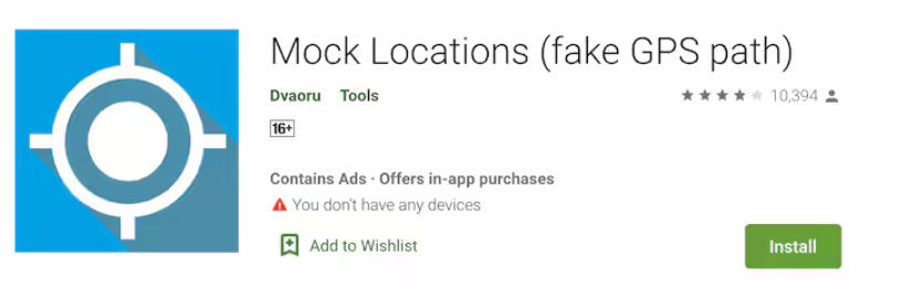 fake gps path