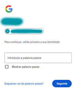 fazer login no Encontre Meu Dispositivo