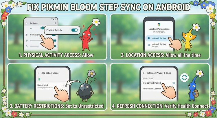 Fix Pikmin Bloom Step Sync on Android