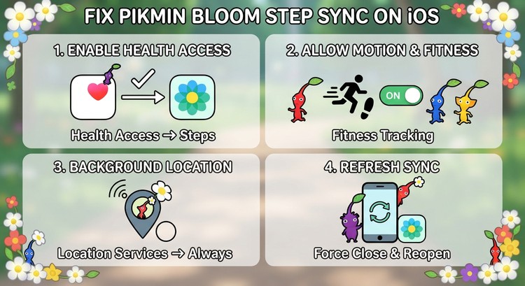 Fix Pikmin Bloom Step Sync on iOS