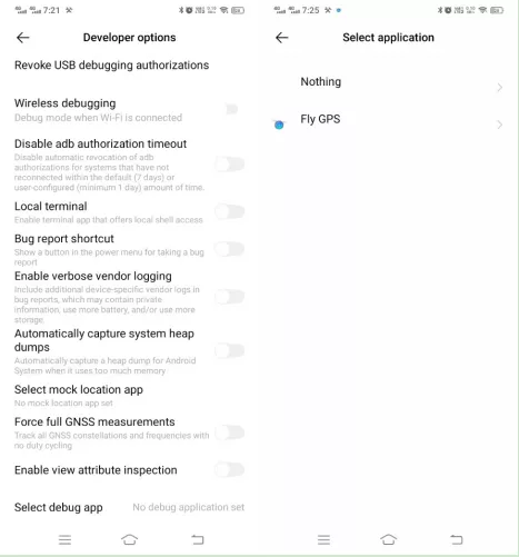 enable developer options