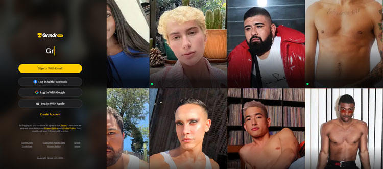 uncionalidades da Grindr Web