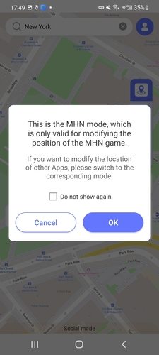 game mode mhn mocpogo for android