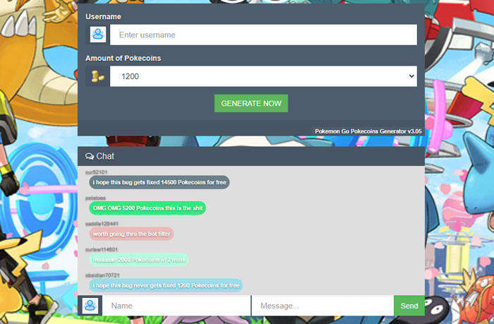 Generator Pokemon Go