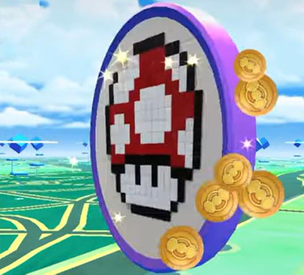 コレクレーのコイン おうごんポケストップを回す