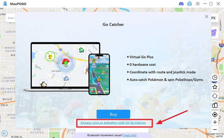 pop up mocpogo go catcher on pc