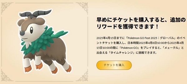 Pokemon Go Fest グローバルのチケット