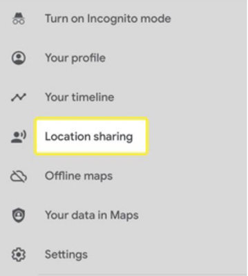google maps location sharing