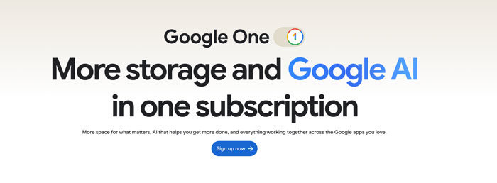 Google One 費用情況