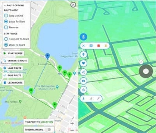 マップ上で場所をタップして選択
