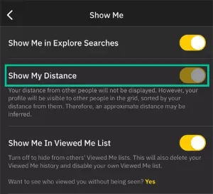 grindr turn off show my distance