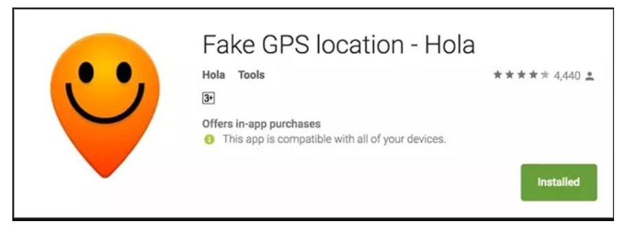 hola android gps location
