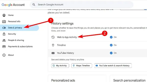 web app activity