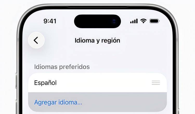 Idioma y región iPhone