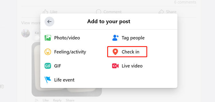inicie nova publicacao fb