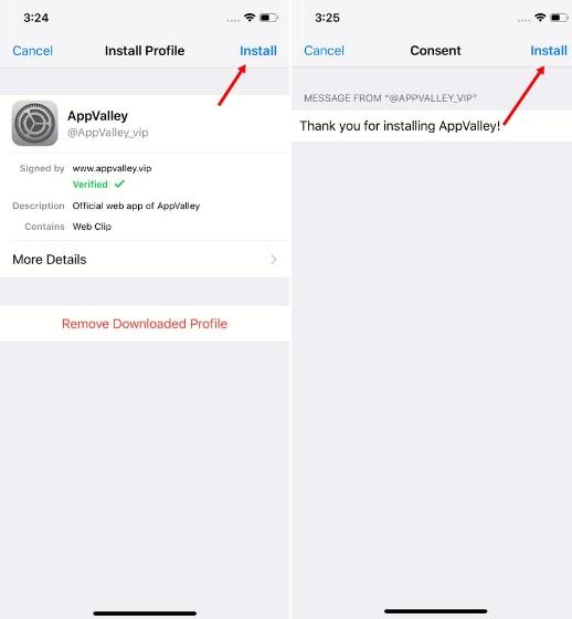 install appvalley on your device