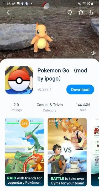 install the modded game to play pokemon go