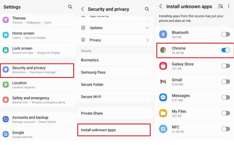 install unknown apps on android