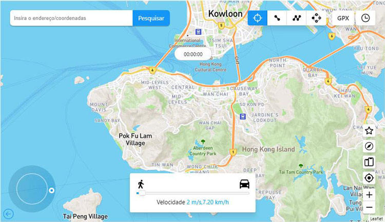 interface do modo de teletransporte