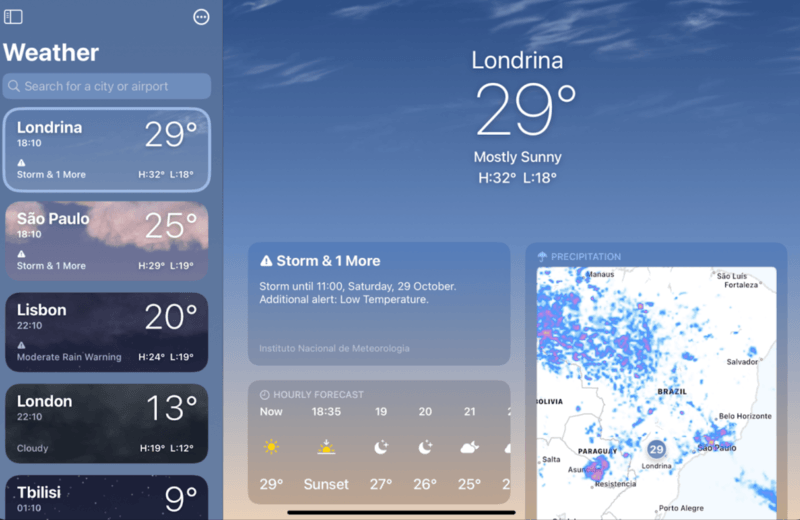 updated how to change weather location on ipad