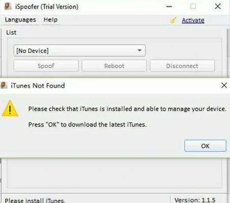 iSpoofer iTunesインストール 確認
