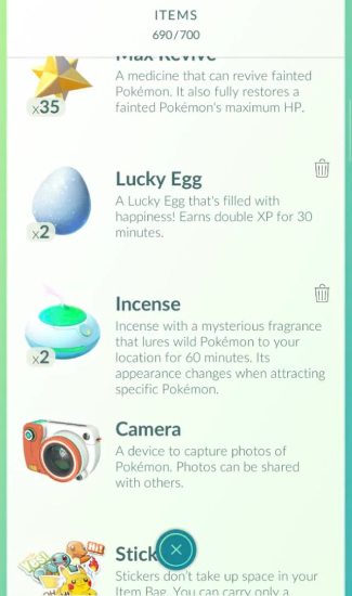 pokemon go select incense