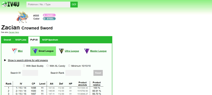 iv4u pvp iv calculator