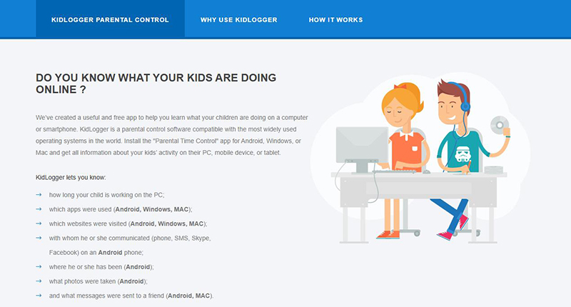 KidLogger スマホ 監視 アプリ