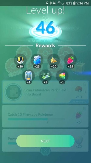 level up rewards potions pokemon go