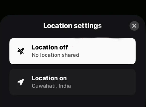 location off bereal