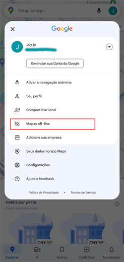 mapas off-line Google Maps