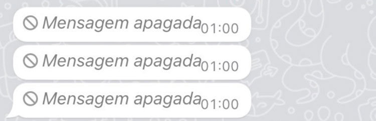 mensagens de texto desconhecidos