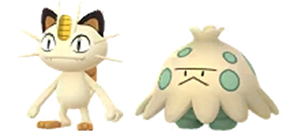 ポケモン go ニャースとキノココ