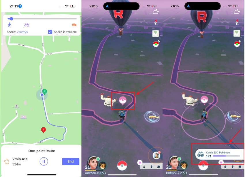 mocpogo go catcher auto catch success
