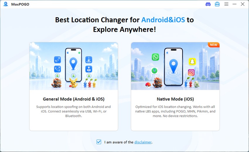 mocpogo main interface