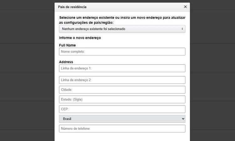 mudar localização Prime Video
