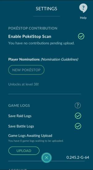 new pokestop in pokemon settings