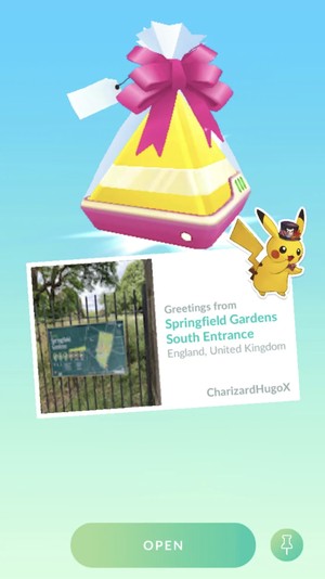 open gifts from friends to get potions in pokemon go
