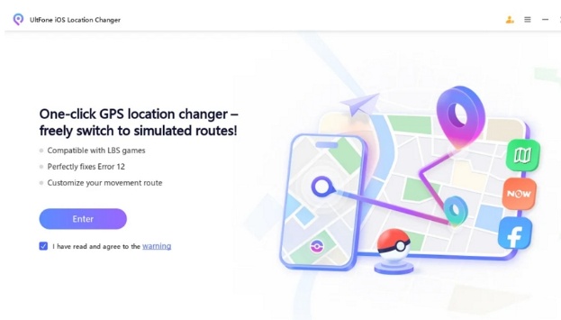 open ultfone ios location changer