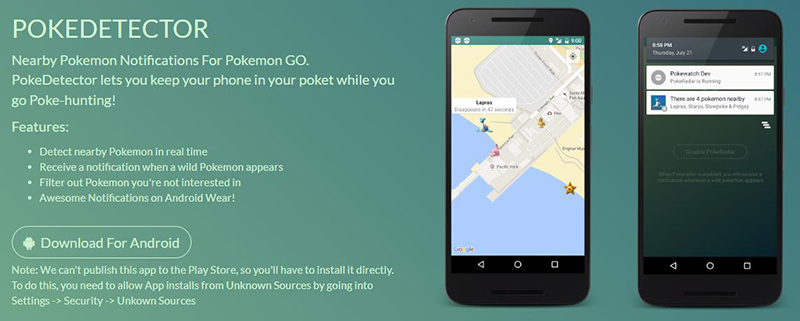 PokeDetector ポケモンの位置がわかるアプリ
