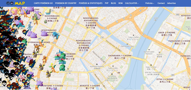 PokeMap ポケモンの位置がわかるサイト