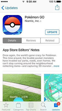 pokemon go apple store