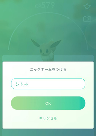 ポケモン go イーブイ 名前変更