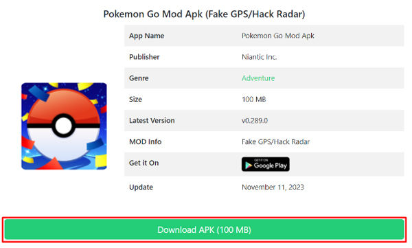 Pokmoen Go Mod