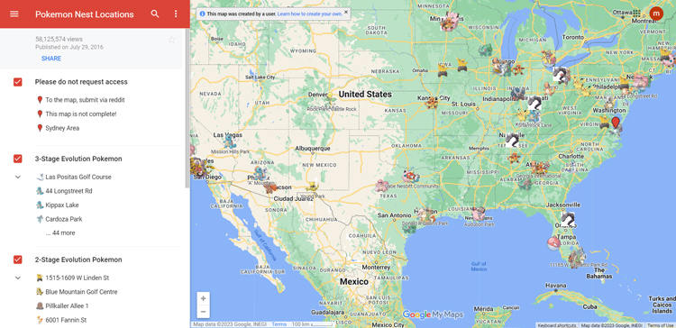 Top 4 Pokemon Go Nest Maps