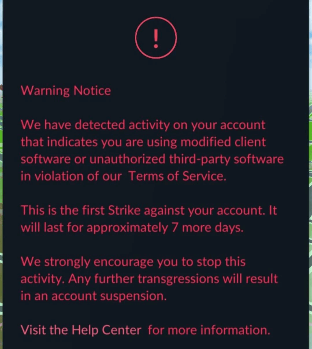 pokemon go shadow ban