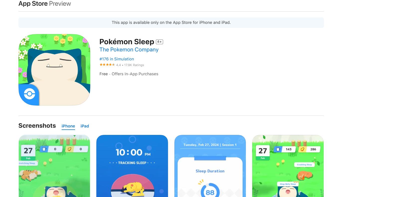 pokemon go sleep ios